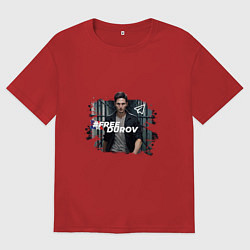 Футболка оверсайз мужская Дуров free свободу Павлу, цвет: красный