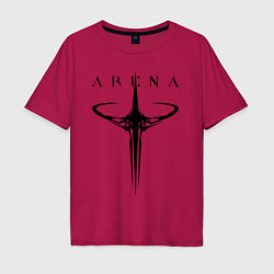 Футболка оверсайз мужская Quake arena logo, цвет: маджента