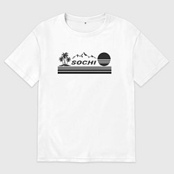 Мужская футболка оверсайз Сочи курорт России отдых в горах