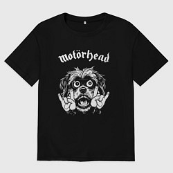 Мужская футболка оверсайз Motorhead rock dog