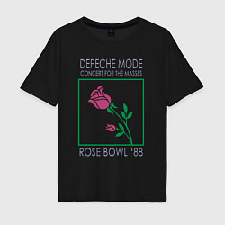 Футболка оверсайз мужская Depeche Mode - Rose Bowl 88, цвет: черный