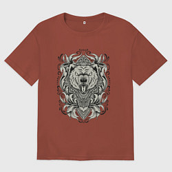 Мужская футболка оверсайз Медведь винтаж