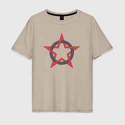 Мужская футболка оверсайз Circle star USSR