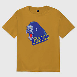 Футболка оверсайз мужская Gorilla scream, цвет: горчичный