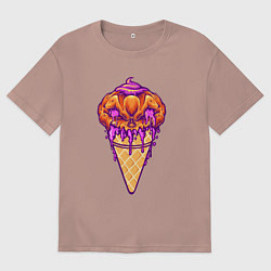 Мужская футболка оверсайз Halloween ice cream