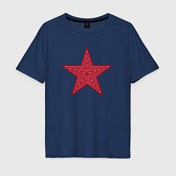 Футболка оверсайз мужская USSR red star, цвет: тёмно-синий