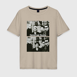 Футболка оверсайз мужская Depeche Mode2, цвет: миндальный