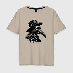 Мужская футболка оверсайз Plague doctor