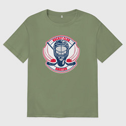 Футболка оверсайз мужская Hockey club amateur, цвет: авокадо