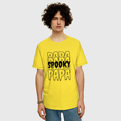 Футболка оверсайз мужская Spooky dad, цвет: желтый — фото 2