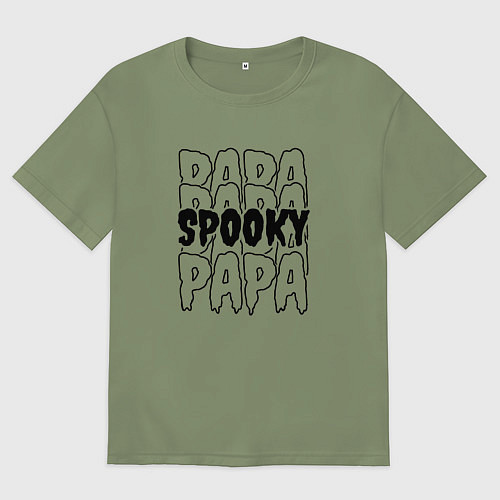 Мужская футболка оверсайз Spooky dad / Авокадо – фото 1