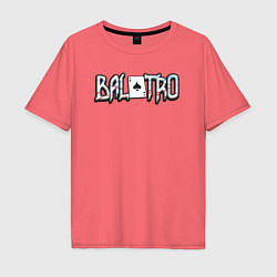 Футболка оверсайз мужская Balatro logo, цвет: коралловый