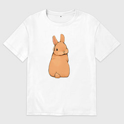 Мужская футболка оверсайз Кролик с прической