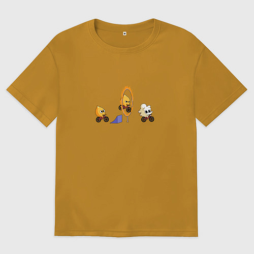 Мужская футболка оверсайз Кукурузный трюк / Горчичный – фото 1