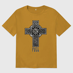 Мужская футболка оверсайз Русь славянская