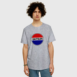 Футболка оверсайз мужская Datsun, цвет: меланж — фото 2