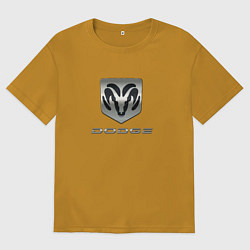 Мужская футболка оверсайз Додж лого