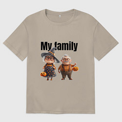 Мужская футболка оверсайз Моя семья