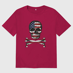 Мужская футболка оверсайз Skull USA