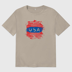 Мужская футболка оверсайз Стиль Америки