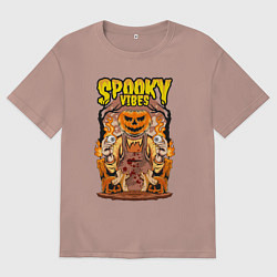 Мужская футболка оверсайз Хэллоуин spooky vibes