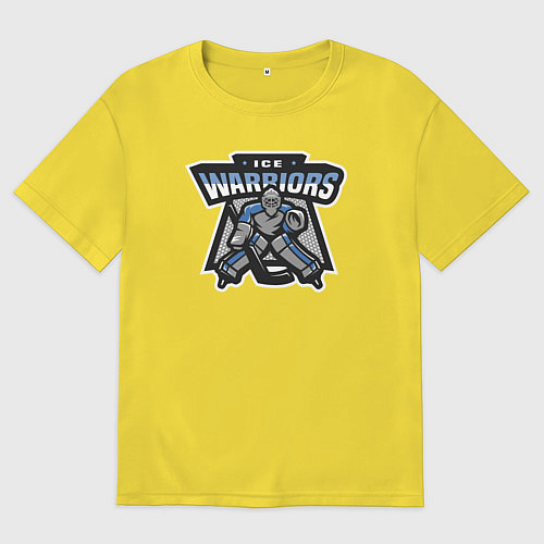 Мужская футболка оверсайз Воины льда / Желтый – фото 1