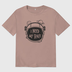 Мужская футболка оверсайз Мне нужен космос