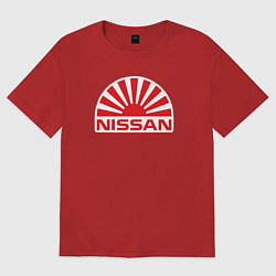 Футболка оверсайз мужская Nissan car, цвет: красный