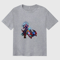 Футболка оверсайз мужская Дизраптор дота 2, цвет: меланж