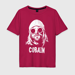 Футболка оверсайз мужская Nirvana - Cobain, цвет: маджента