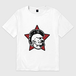 Мужская футболка оверсайз Значок - Владимир Ленин панк