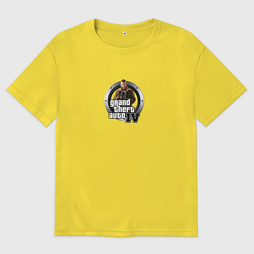 Мужская футболка оверсайз Grand Theft Auto 4 / Желтый – фото 1