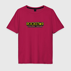 Мужская футболка оверсайз Rockstar energy logo