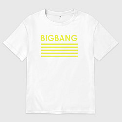 Мужская футболка оверсайз Big bang с желтыми полосами