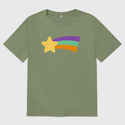 Мужская футболка оверсайз Радужный свитер Мэйбл