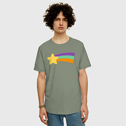 Футболка оверсайз мужская Радужный свитер Мэйбл, цвет: авокадо — фото 2