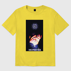 Футболка оверсайз мужская Exo monster, цвет: желтый