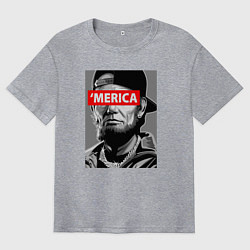 Мужская футболка оверсайз Линкольн - Америка