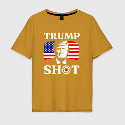 Футболка оверсайз мужская Trump shot, цвет: горчичный