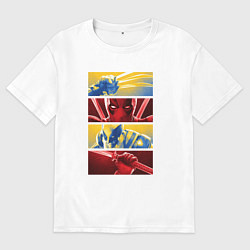 Мужская футболка оверсайз Дэдпул и Росомаха - комикс