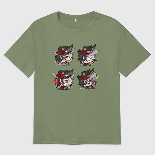 Мужская футболка оверсайз Бутхилл стикеры / Авокадо – фото 1