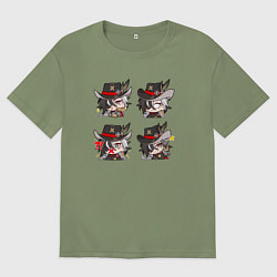 Мужская футболка оверсайз Бутхилл стикеры