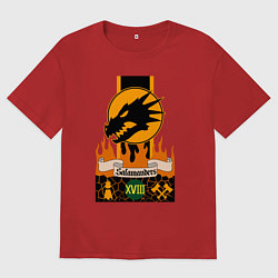 Футболка оверсайз мужская Salamanders Warhammer 40k, цвет: красный