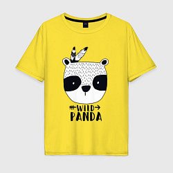 Мужская футболка оверсайз Wild panda