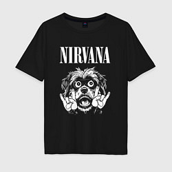 Мужская футболка оверсайз Nirvana rock dog