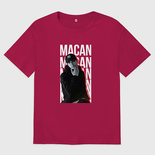 Мужская футболка оверсайз Макан / Маджента – фото 1