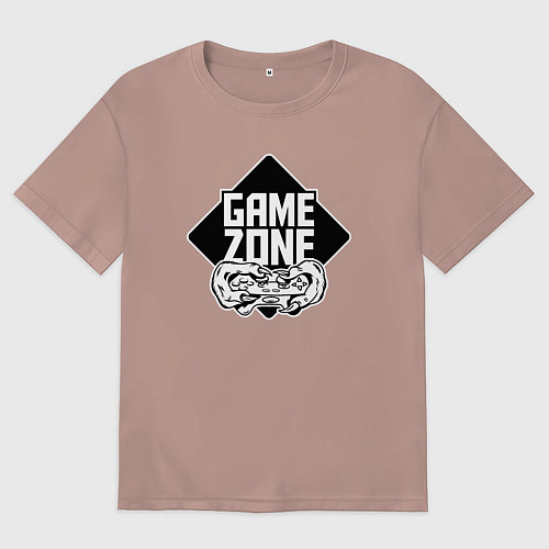 Мужская футболка оверсайз Game zone / Пыльно-розовый – фото 1
