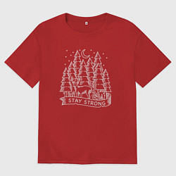 Мужская футболка оверсайз Будь сильным