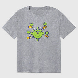 Мужская футболка оверсайз Money virus