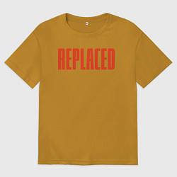 Мужская футболка оверсайз Replaced logo